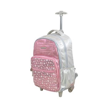 Mochila-Carrinho-Branco-e-Rosa-Kids-Bolso-Frontal-Estrelas-|-Seanite-Tamanho--UN---Cor--BRANCO-0